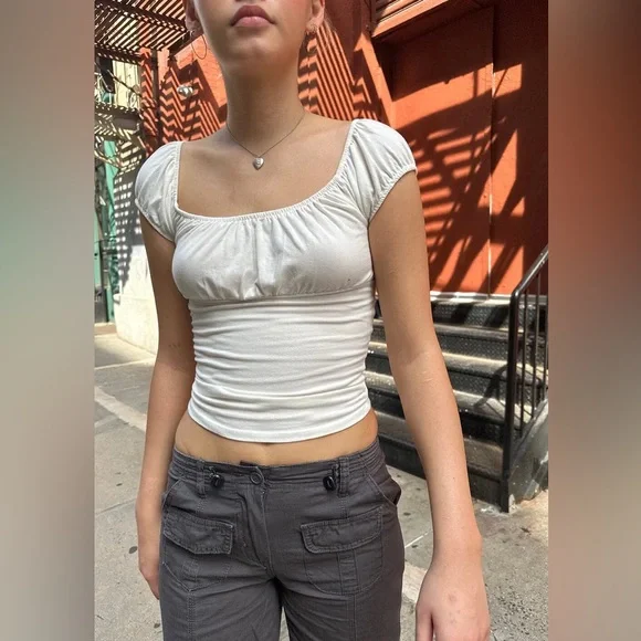 Brandy Melville Tops Brandy Melville White Casey Top Poshmark
